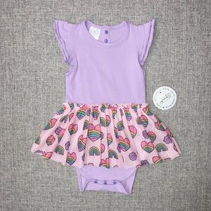 Sweet Wink 12-18m NWT Lavender and Pink Rainbow Baby Bodysuit
